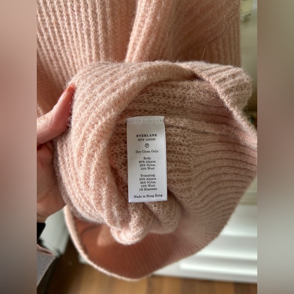 Everlane Pink Ribbed Women's Sweater - Picture 8 of 9